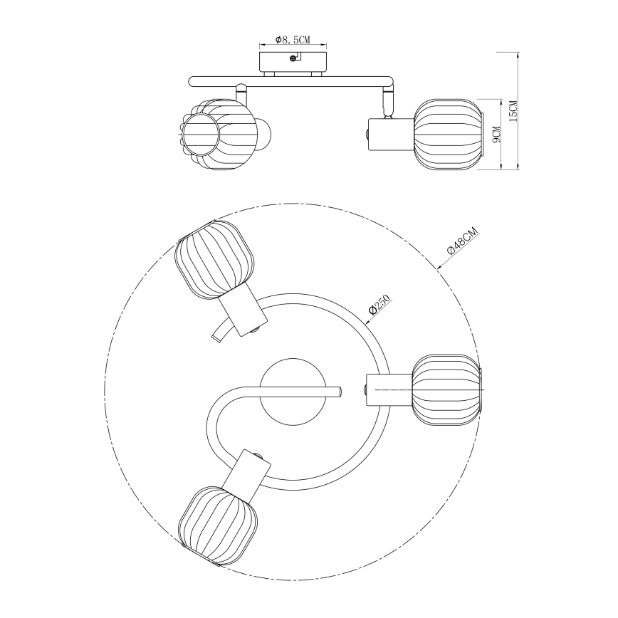 Globo - Lampa 3xE14/40W/230V
