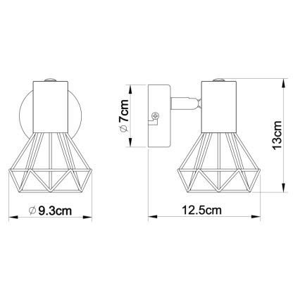 Globo - Sienas starmetis 1xE14/40W/230V spīdīgi hromēts