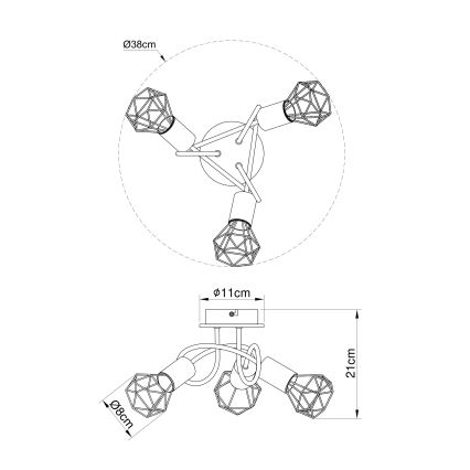 Globo - Starmetis 3xE14/40W/230V