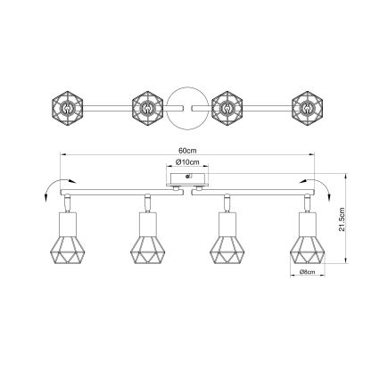 Globo - Lampa 4xE14/40W/230V