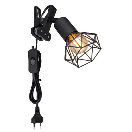 Globo - Sienas lampa ar stiprinājumu 1xE14/40W/230V melna