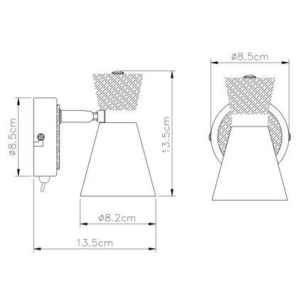 Globo - Sienas starmetis 1xE14/25W/230V