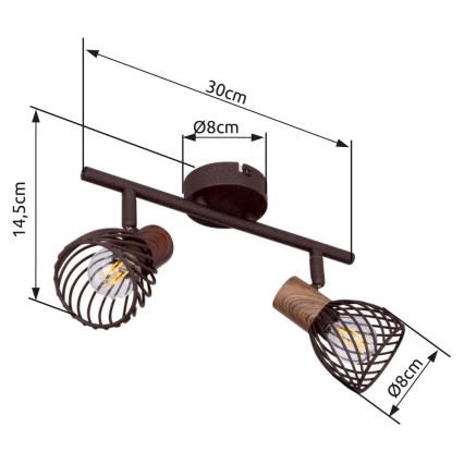 Globo - Lampa 2xE14/40W/230V