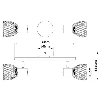 Globo - Lampa 2xE14/40W/230V