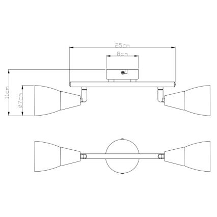 Globo - Lampa 2xE14/40W/230V