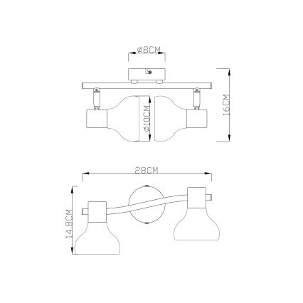 Globo - Lampa 2xE14/40W/230V