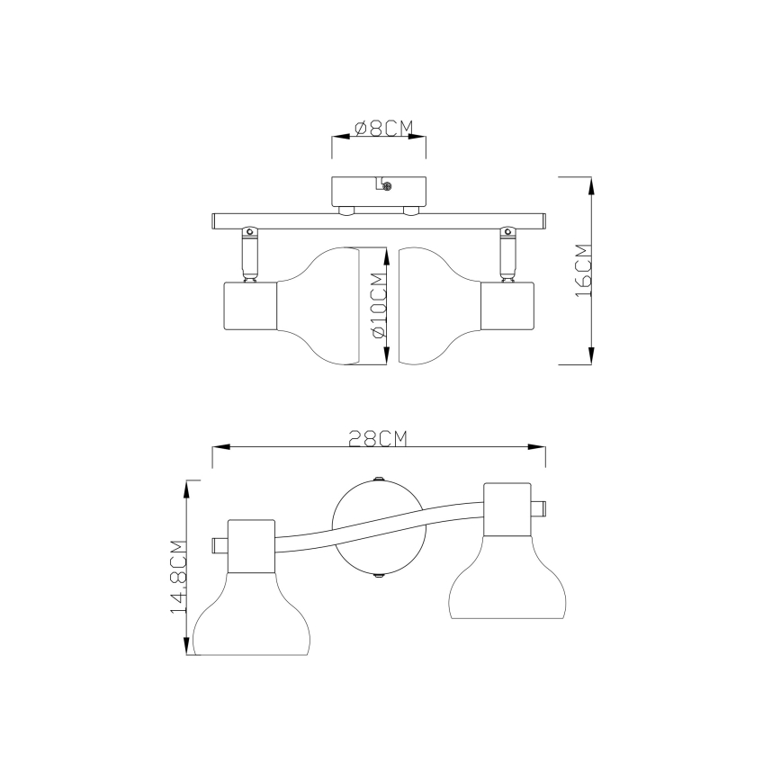 Globo - Lampa 2xE14/40W/230V