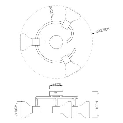 Globo - Lampa 3xE14/40W/230V