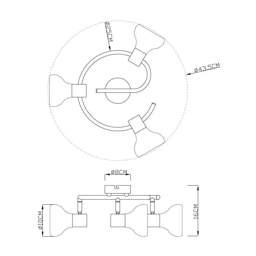 Globo - Lampa 3xE14/40W/230V