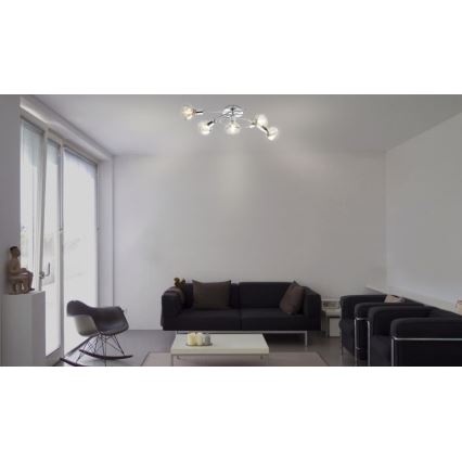 Globo - Pieliekama lustra 5xE14/40W/230V