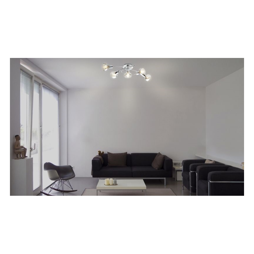 Globo - Pieliekama lustra 5xE14/40W/230V