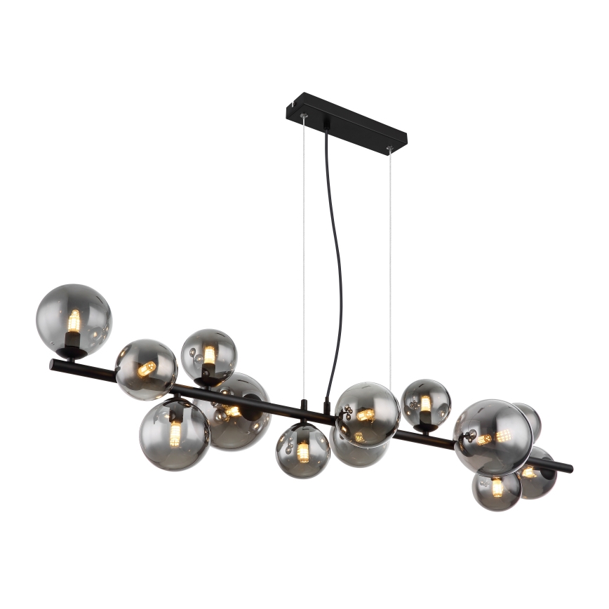 Globo - LED Lustra ar auklu 13xG9/3,5W/230V dūmakains/melna