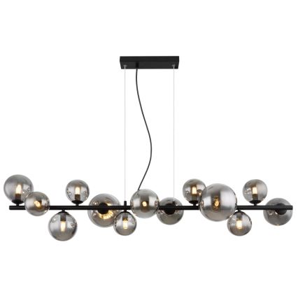 Globo - LED Lustra ar auklu 13xG9/3,5W/230V dūmakains/melna