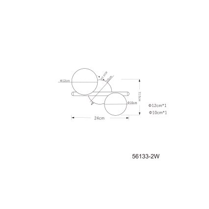 Globo - LED Virsapmetuma lustra 2xG9/3W/230V