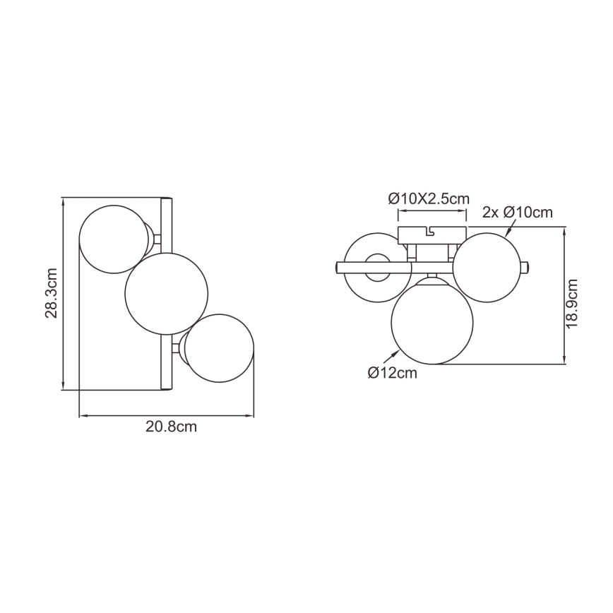 Globo - LED Virsapmetuma lustra RIHA 3xG9/3,5W/230V