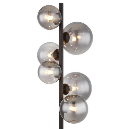 Globo - LED Grīdas stāvlampa 6xG9/3,5W/230V dūmakains/melna