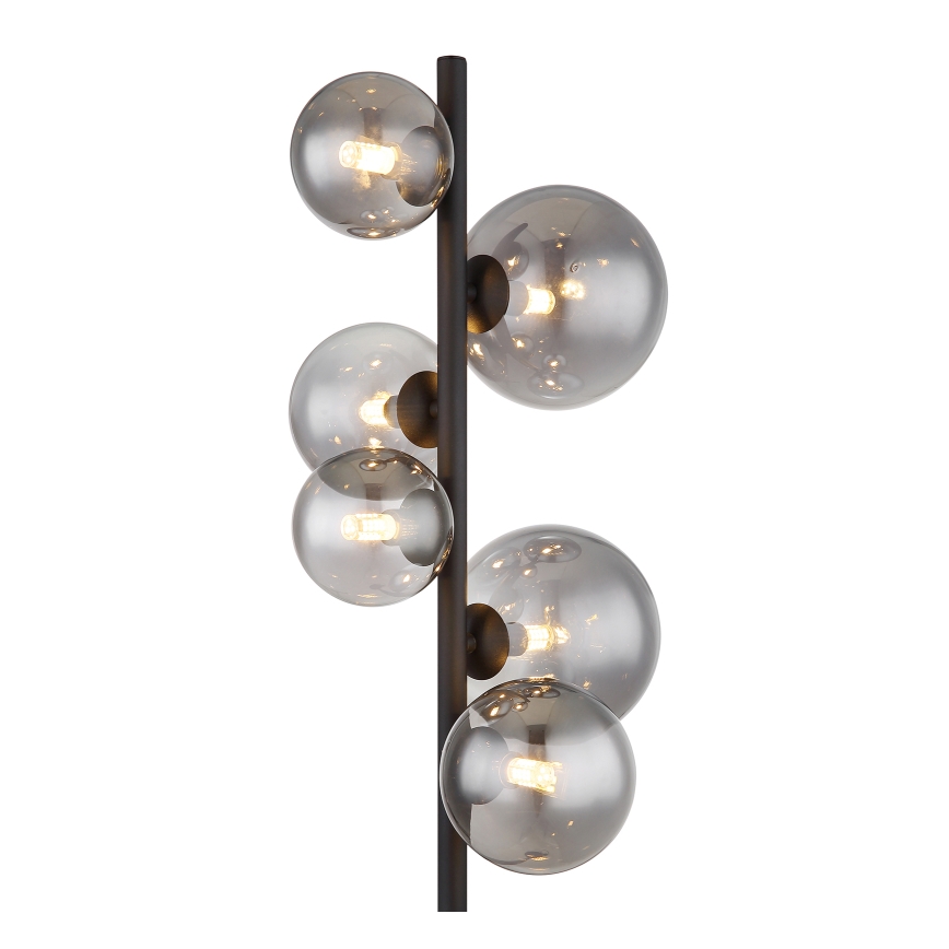 Globo - LED Grīdas stāvlampa 6xG9/3,5W/230V dūmakains/melna