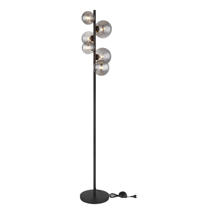 Globo - LED Grīdas stāvlampa 6xG9/3,5W/230V dūmakains/melna