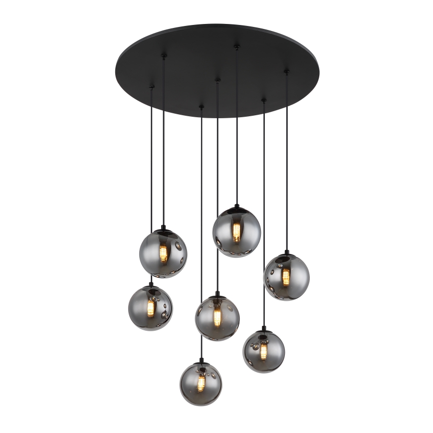 Globo - LED Lustra ar auklu 7xG9/3,5W/230V dūmakains/melna