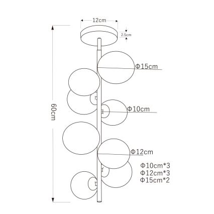 Globo - LED Lustra ar stieni 8xG9/3W/230V