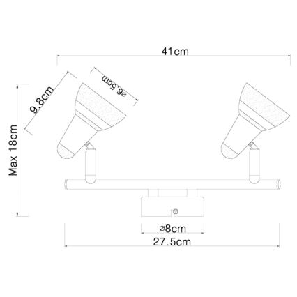 Globo - LED Starmetis 2xLED/4W/230V spīdīgs hroms