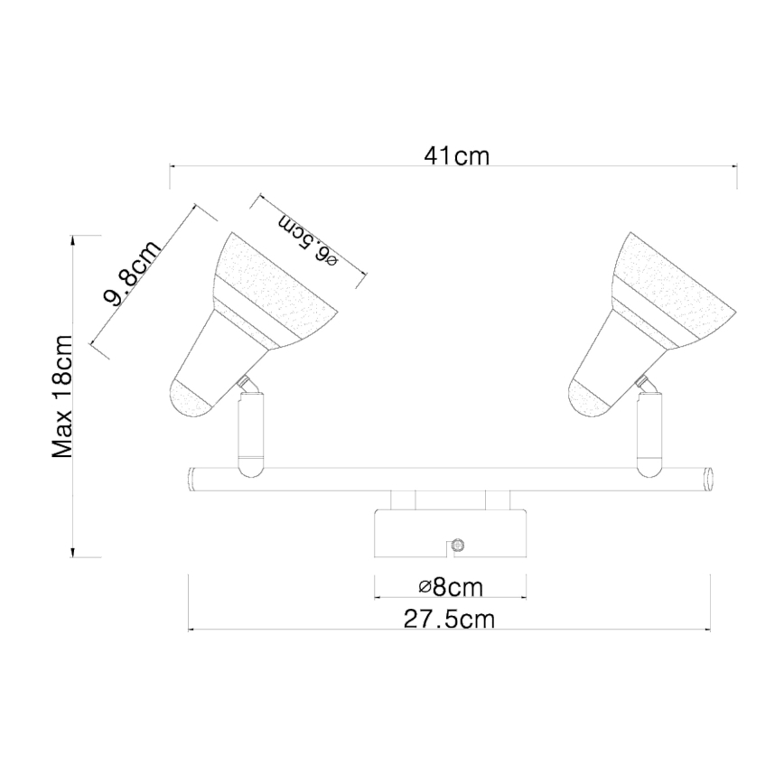 Globo - LED Starmetis 2xLED/4W/230V spīdīgs hroms