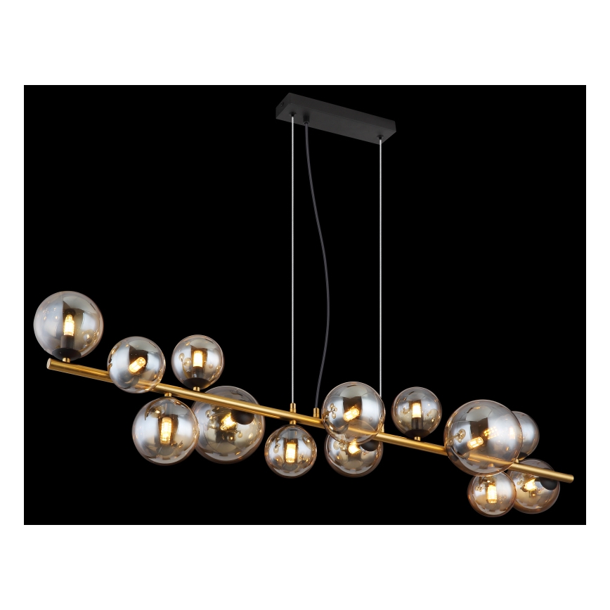 Globo - LED Lustra ar auklu 13xG9/3,5W/230V dūmakains/brūna
