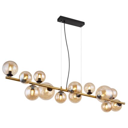 Globo - LED Lustra ar auklu 13xG9/3,5W/230V dūmakains/brūna