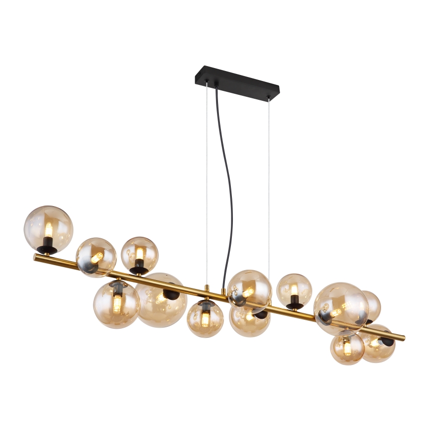 Globo - LED Lustra ar auklu 13xG9/3,5W/230V dūmakains/brūna