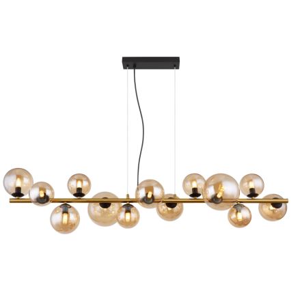 Globo - LED Lustra ar auklu 13xG9/3,5W/230V dūmakains/brūna