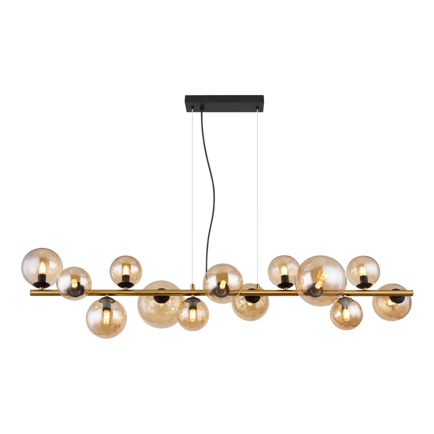 Globo - LED Lustra ar auklu 13xG9/3,5W/230V dūmakains/brūna