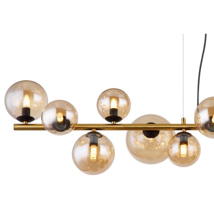 Globo - LED Lustra ar auklu 13xG9/3,5W/230V dūmakains/brūna