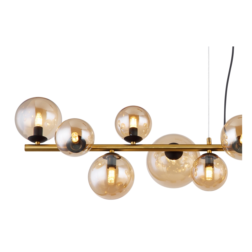 Globo - LED Lustra ar auklu 13xG9/3,5W/230V dūmakains/brūna