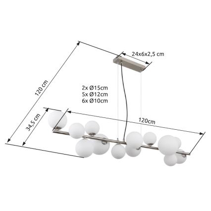 Globo - LED Grīdas stāvlampa 13xG9/3,5W/230V balta