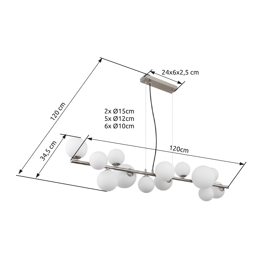 Globo - LED Grīdas stāvlampa 13xG9/3,5W/230V balta