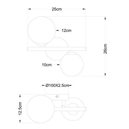 Globo - LED Virsapmetuma lustra 2xG9/3W/230V hroms