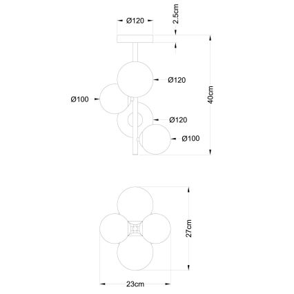 Globo - LED Lustra ar stieni 4xG9/3W/230V hroms