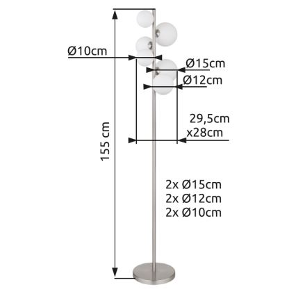 Globo - LED Lustra ar auklu 6xG9/3,5W/230V balta