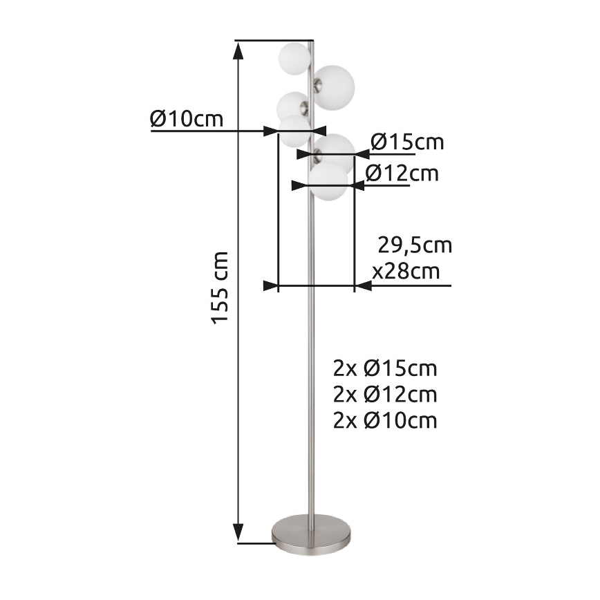 Globo - LED Lustra ar auklu 6xG9/3,5W/230V balta