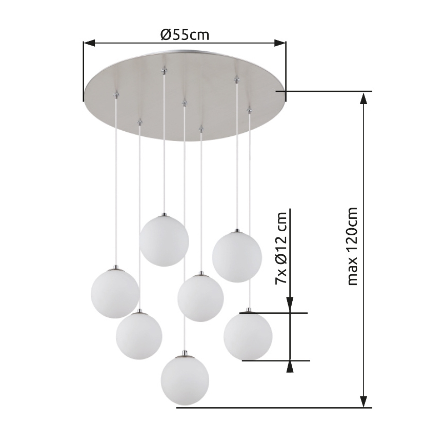 Globo - LED Lustra ar auklu 7xG9/3,5W/230V balta