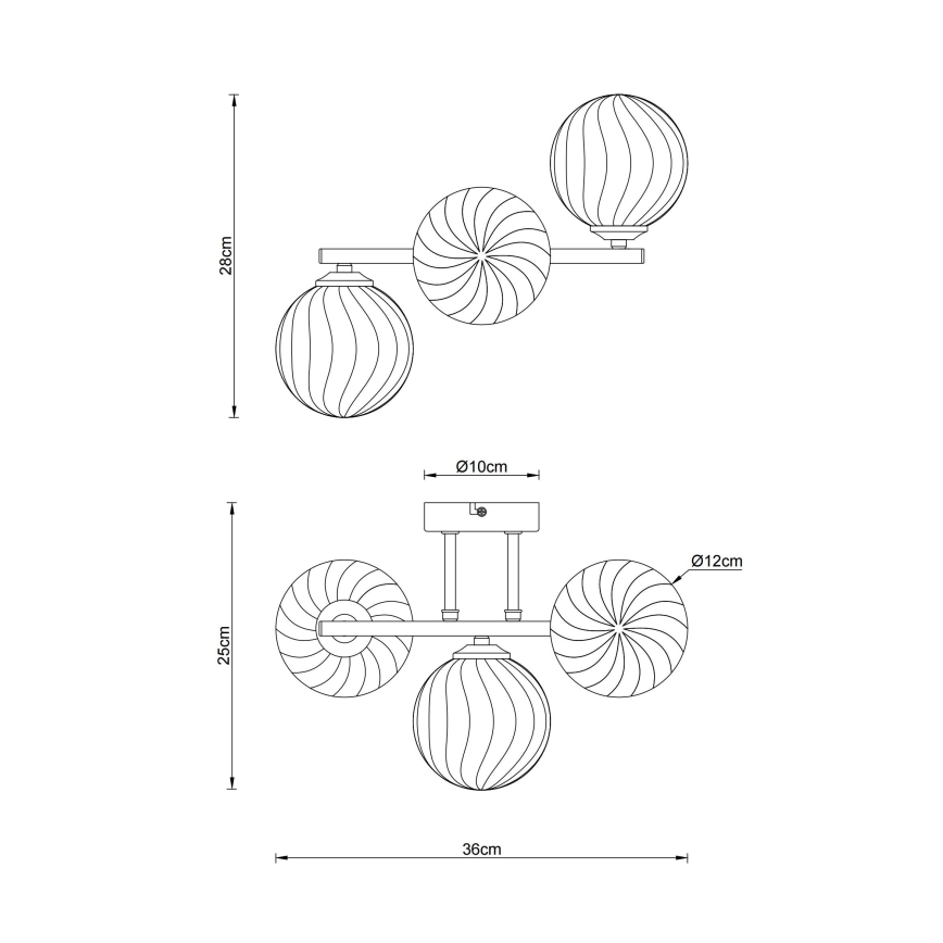Globo - Sienas gaismeklis 3xG9/4W/230V