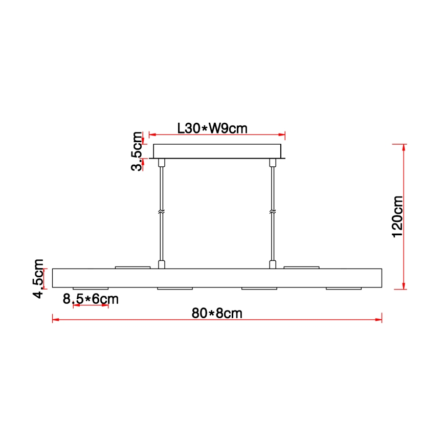 Globo - LED Lustra ar auklu 6xLED/5W/230V