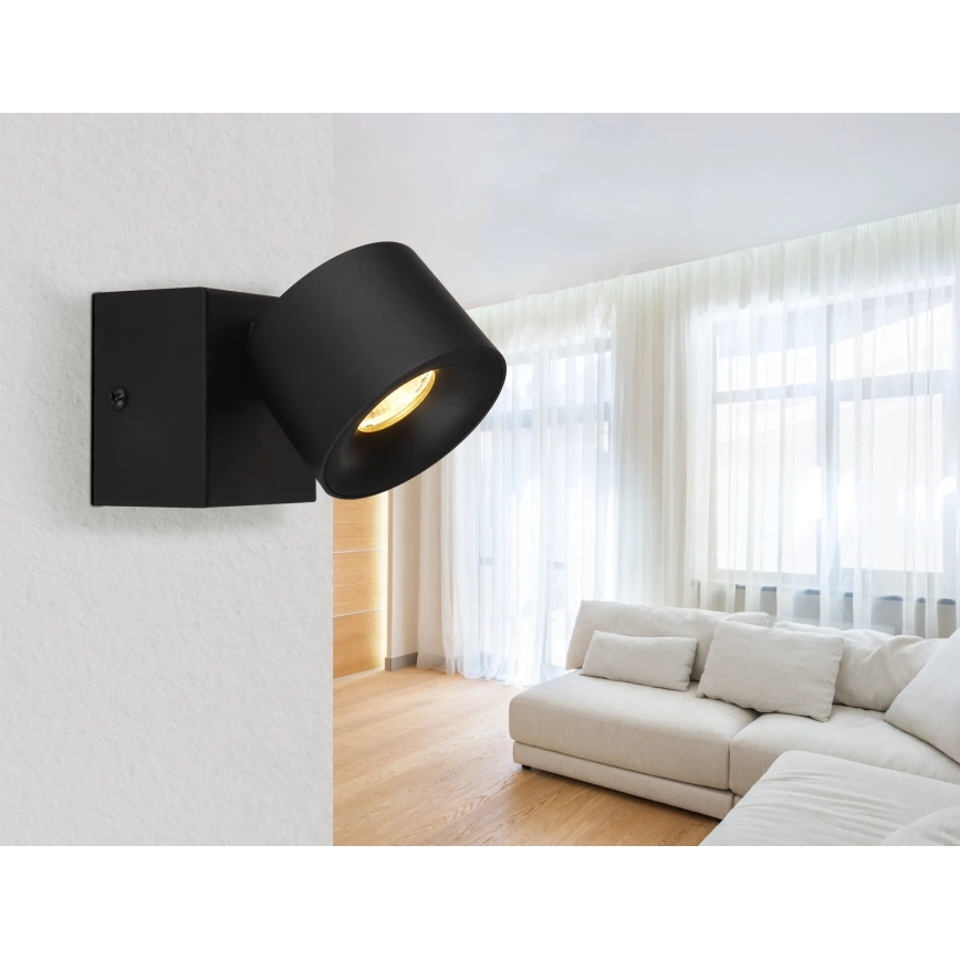 Globo - LED Sienas starmetis LED/6W/230V melna