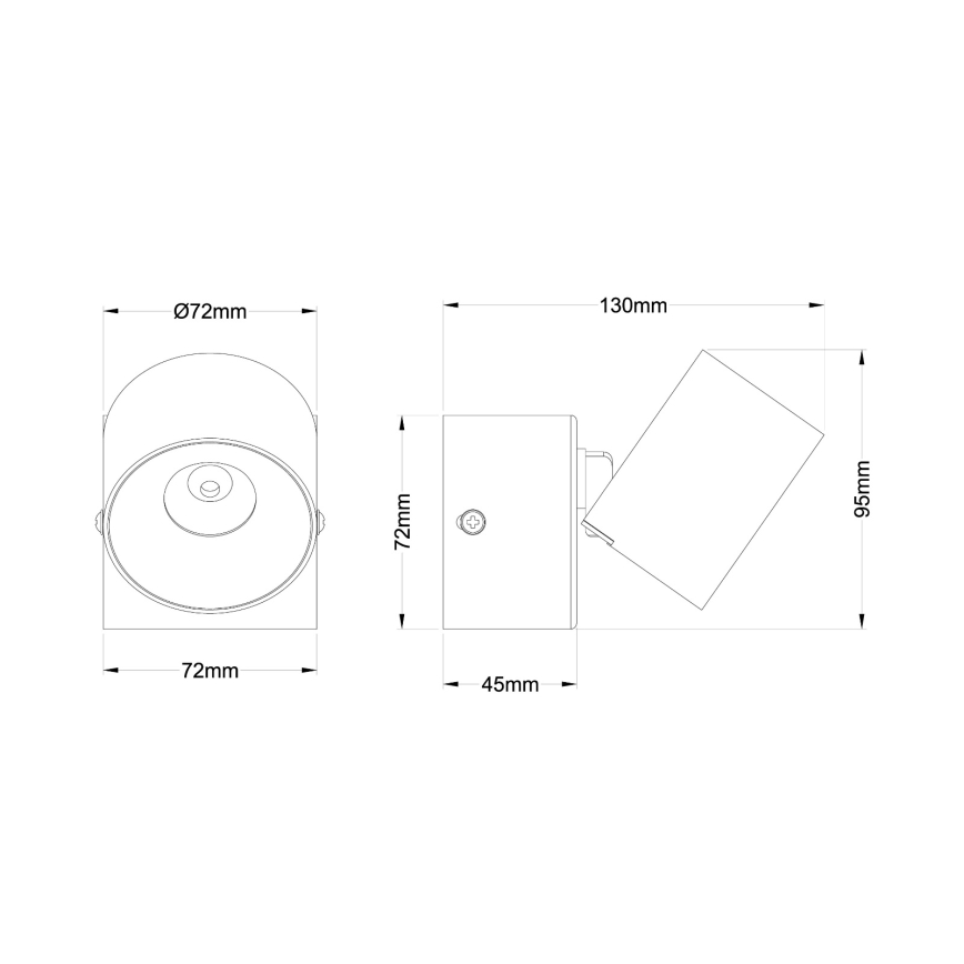 Globo - LED sienas akcenta gaismeklis LED/6W/230V