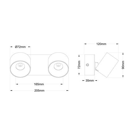 Globo - LED virziena gaismeklis 2xLED/6W/230V