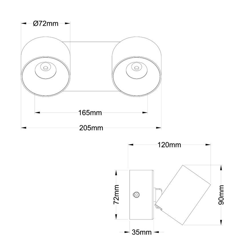 Globo - LED virziena gaismeklis 2xLED/6W/230V