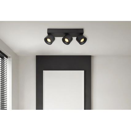 Globo - LED Starmetis 3xLED/6W/230V melna