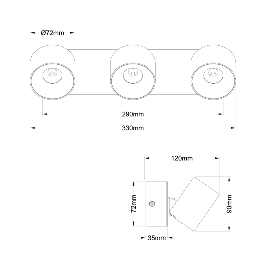 Globo - LED virziena gaismeklis 3xLED/6W/230V