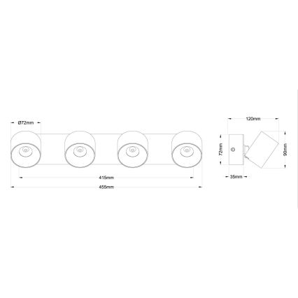 Globo - LED virziena gaismeklis 4xLED/6W/230V