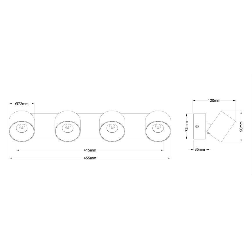 Globo - LED virziena gaismeklis 4xLED/6W/230V